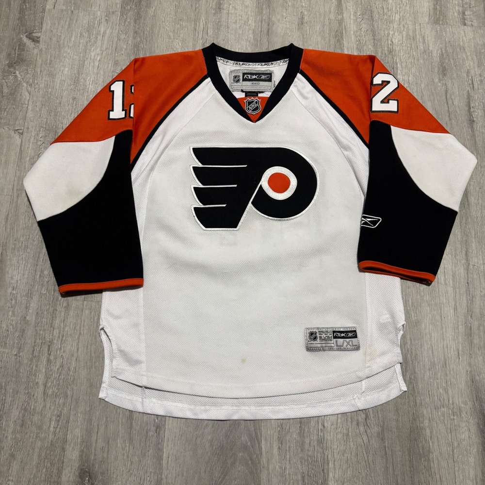 Reebok CCM Philadelphia‎ Flyers Simon Gagne #12 Youth L/XL Hockey Jersey White
